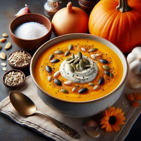 Hokkaido pumpkin cream soup